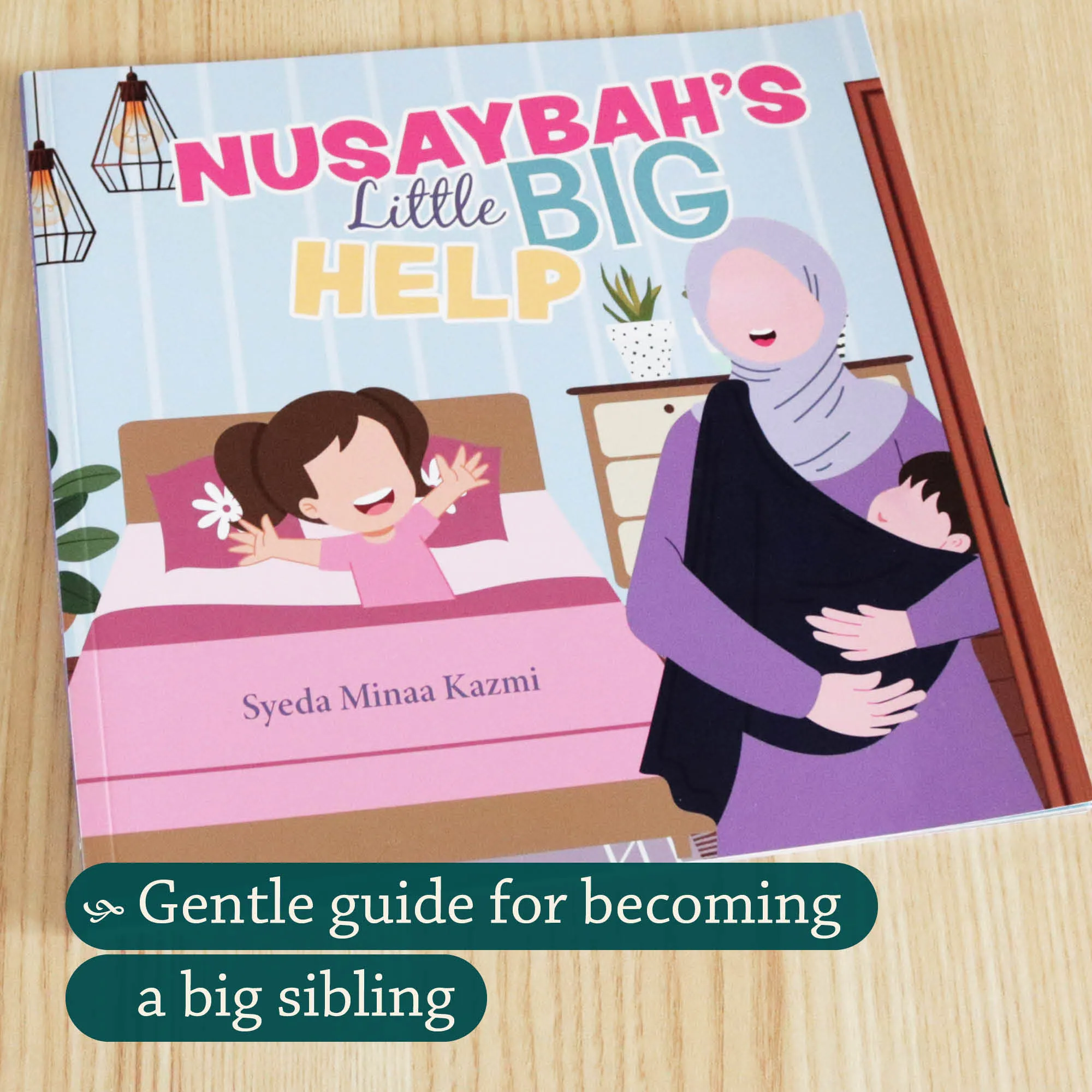 Front cover photograph of Nusaybah’s Little Big Help by Syeda Minaa Kazmi. Islamic character storybook by Ta-Ha Publishers
