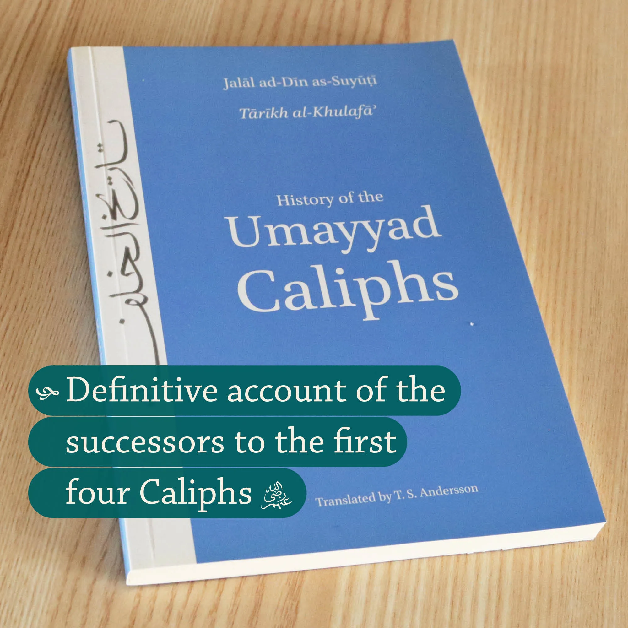 Front cover Photograph of History of the Umayyad Caliphs by As-Suyuti, TS Andersson. Tarikh al-Khulafa by Ta-Ha Publishers