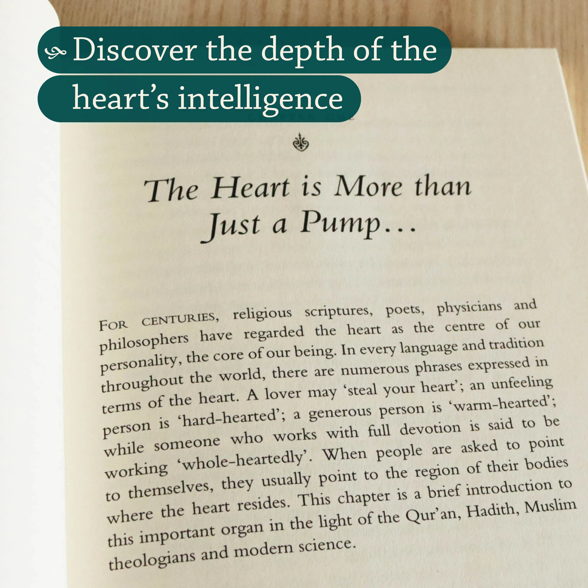 Inside Page of Intelligent Heart, Pure Heart by Gohar Mushtaq. Purification of the heart by Ta-Ha Publishers