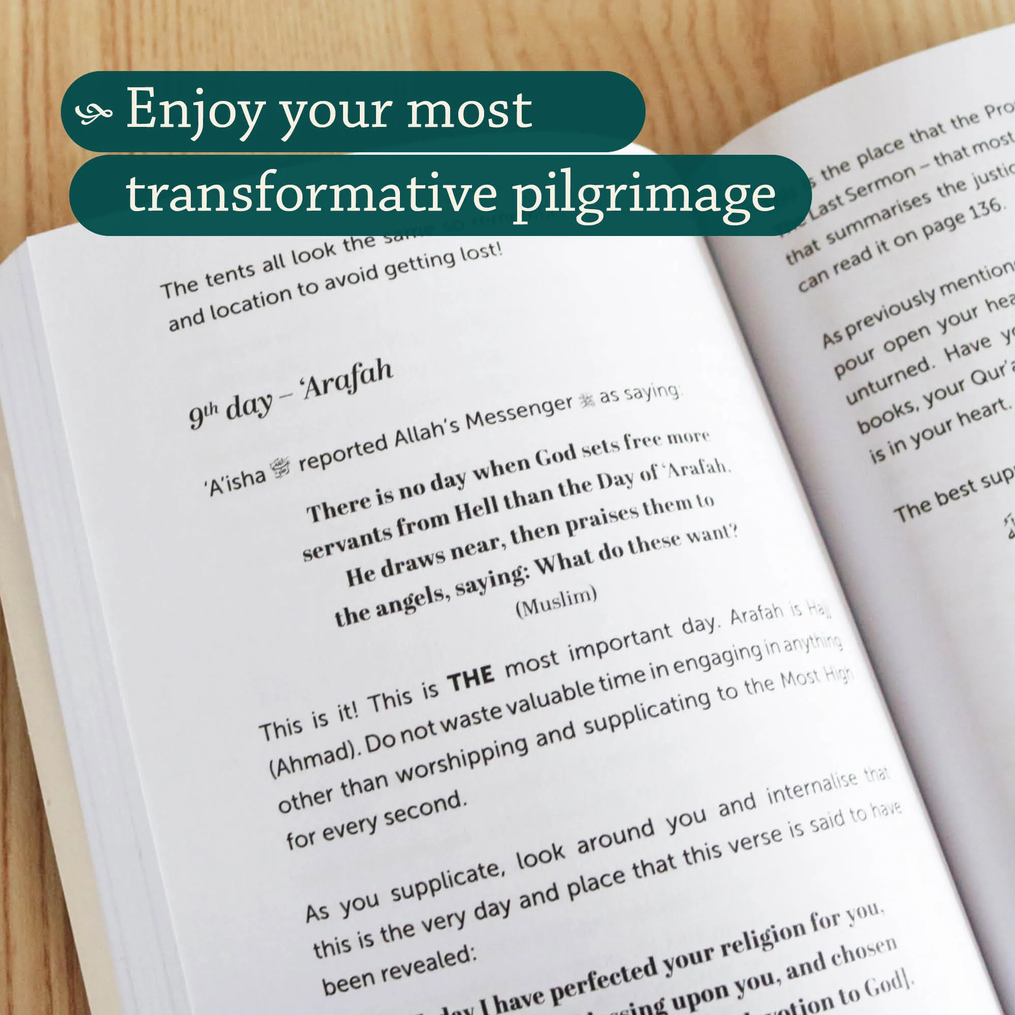 Inside page of The Ultimate Hajj & ‘Umrah by Nabeelah Niaz. Mindful pilgrimage handbook by Ta-Ha Publishers