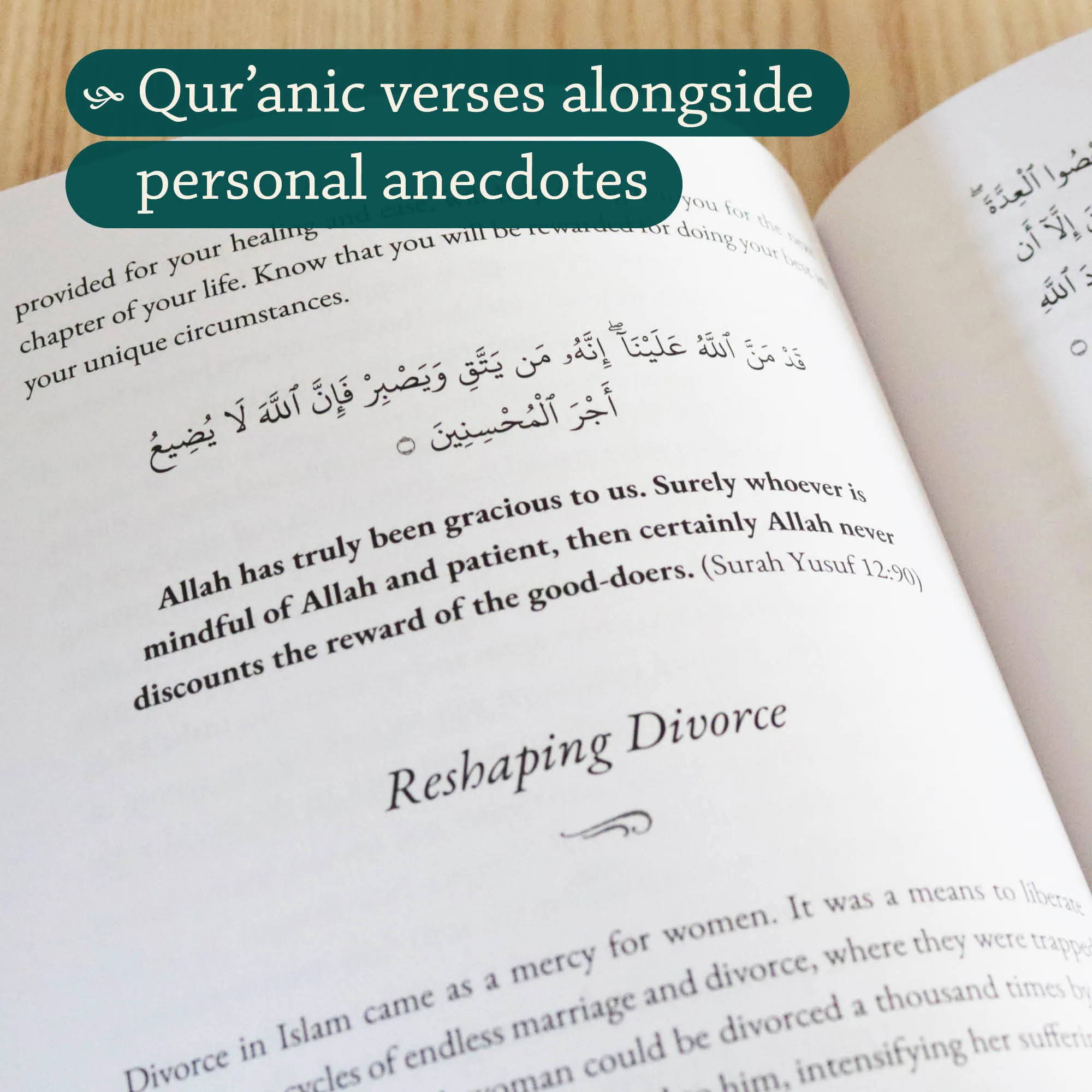 Inner spread of After the End by Umm Hasan Bint Salim. Iddah and divorce guide for Muslim women by Ta-Ha Publishers