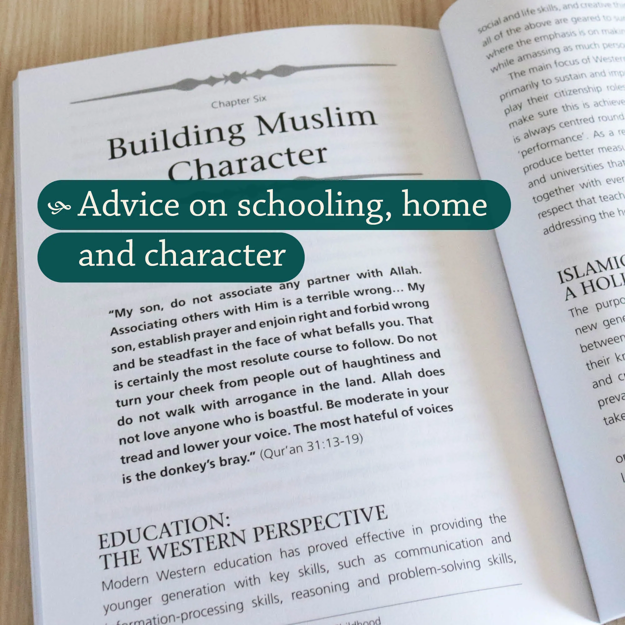 Inner spread of Cherishing Childhood by Muhammad Abdul Bari. Muslim parenting guide by Ta-Ha Publishers