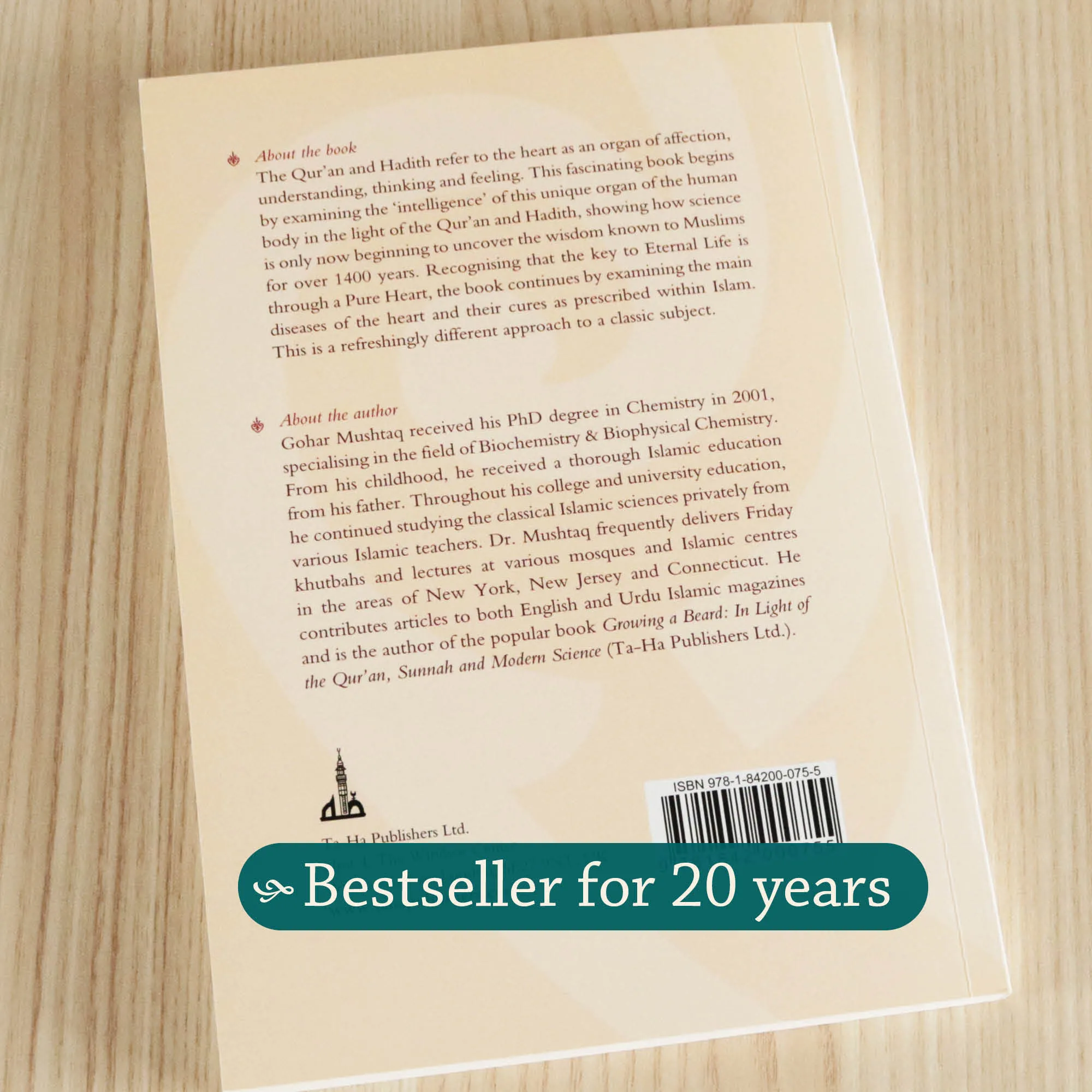 Back Cover of Intelligent Heart, Pure Heart by Gohar Mushtaq. Purification of the heart by Ta-Ha Publishers