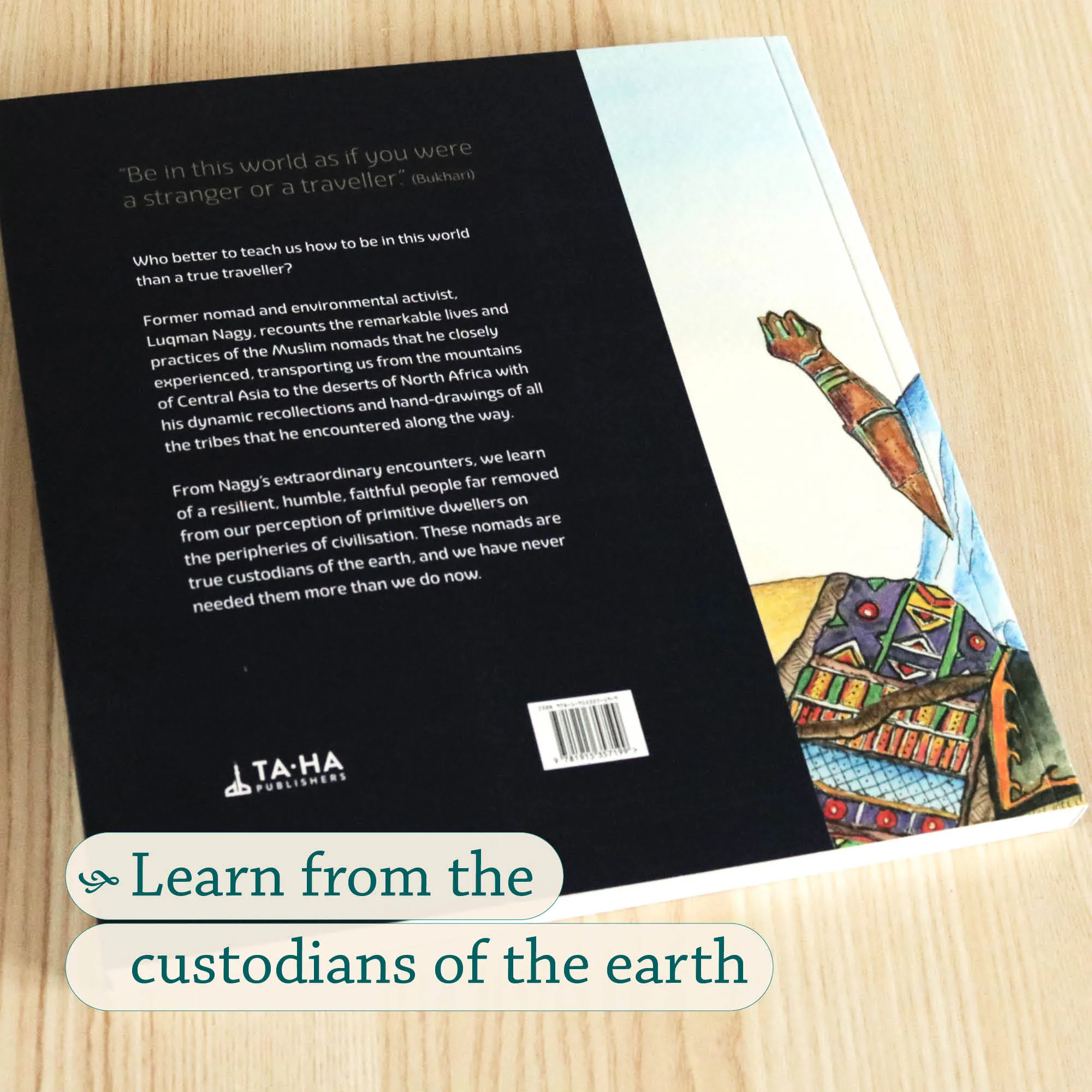Back Cover of Encounters with Muslim Nomads by Luqman Nagy. Islamic history and geography book by Ta-Ha Publishers
